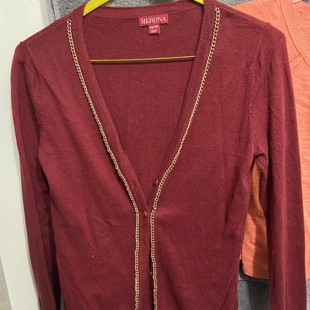 Maroon Cardigan